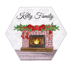 Hexagonal Christmas Family Panel, Personalised Gift