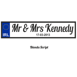 Novelty Number Plate, Personalised Gift