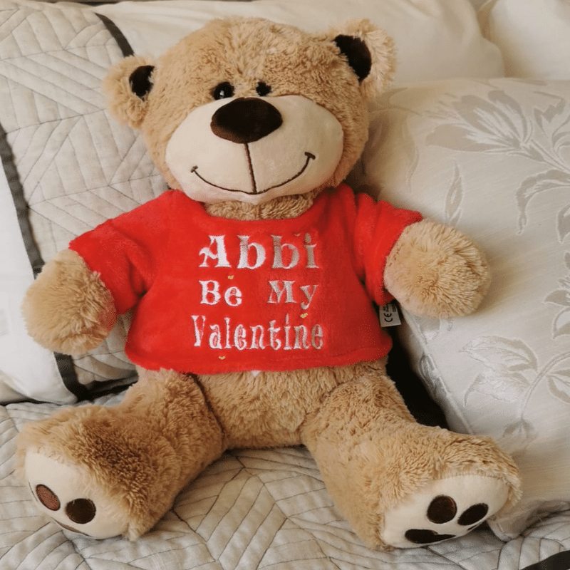 Valentine Bear With T Shirt Personalised Gift Personalise It