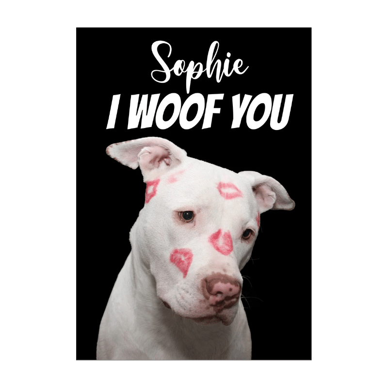 I Woof You Valentines Cars, Personalised Gift