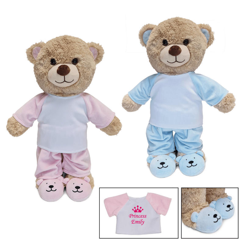 Bear In Slippers & Pyjama’s, Personalised Gift