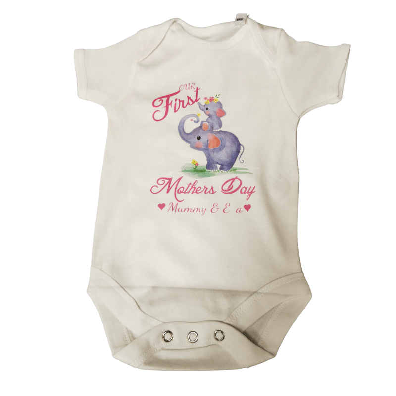 Our First Mother Day Baby Vest, Personalised Gift