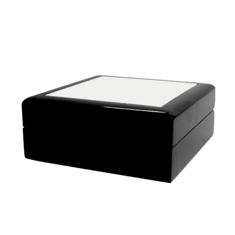 Black Square Keepsake/Jewellery Box, Personalised Gift