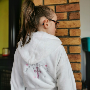 Fluffy Communion Bathrobe, Personalised Gift