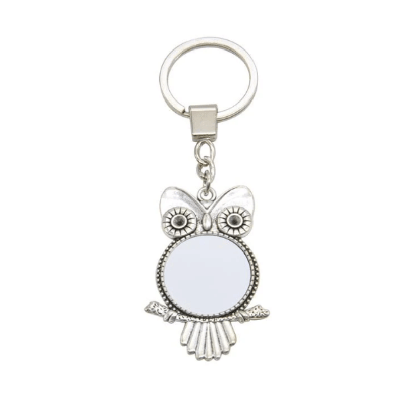 Owl Metal Keyring, Personalised Gift