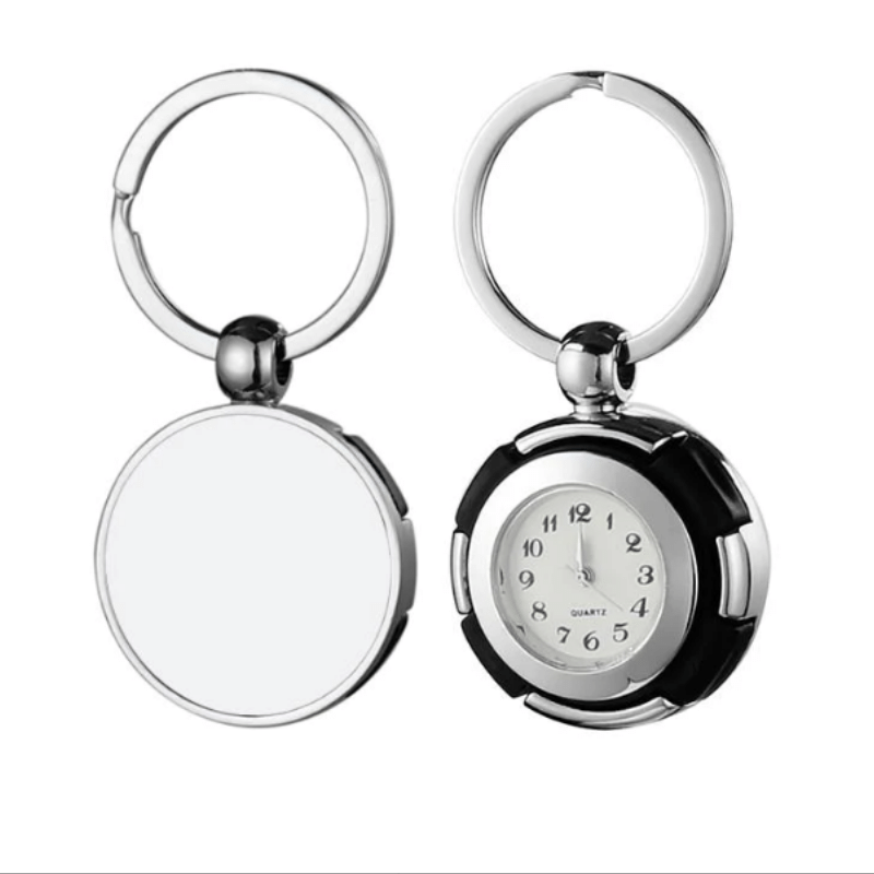 Clock Metal Keyring, Personalised Gift