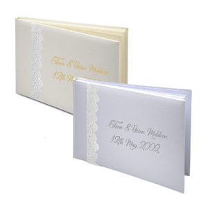 Satin Wedding Guest Book, Personalised Gifts