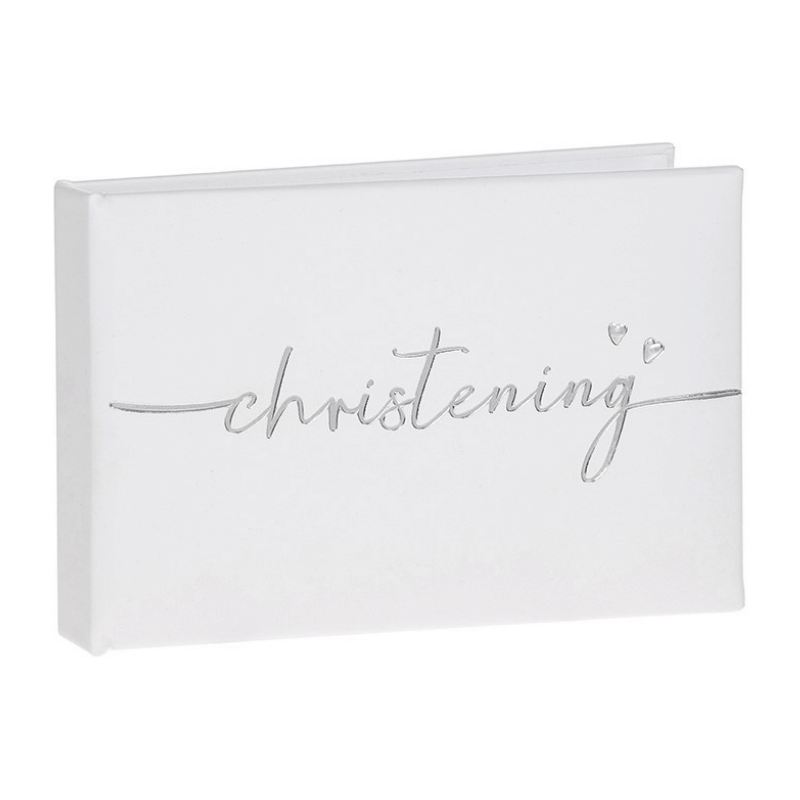 Modern Script Christening Album, Personalised Gift