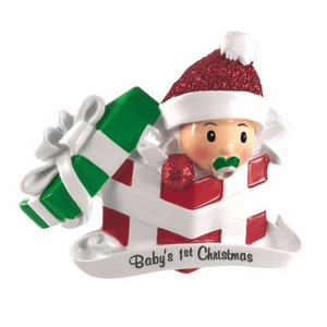 Baby's First Christmas Ceramic Decoration, Personalised Gift