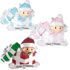 Baby's First Christmas Ceramic Decoration, Personalised Gift