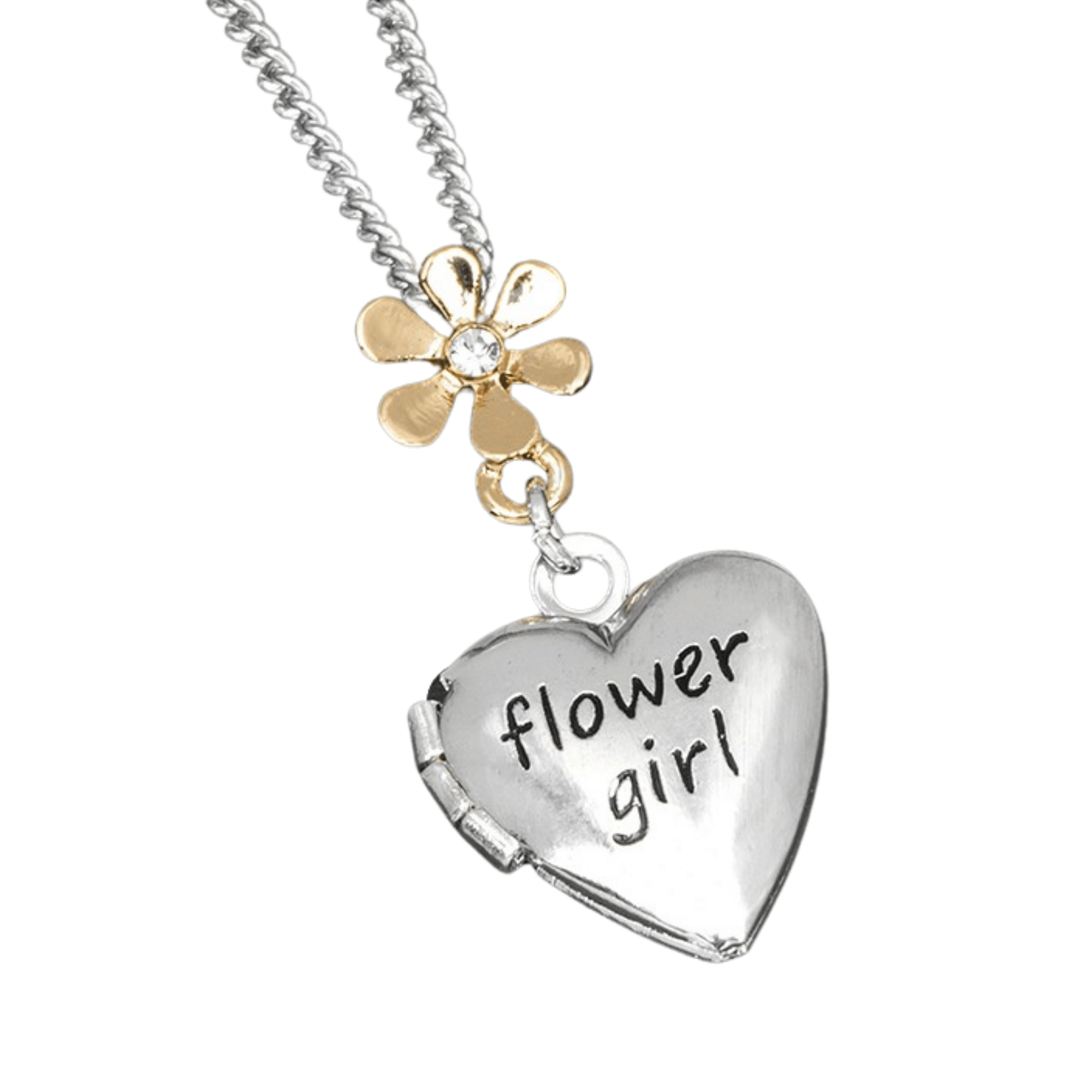 Girls Flowergirl Locket, Personalised Gift