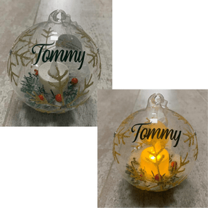 Christmas Candle Bauble, Personalised Gift