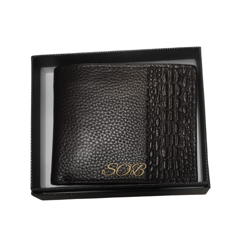 Cracked Effect RFID Leather Wallet, personalised Gift