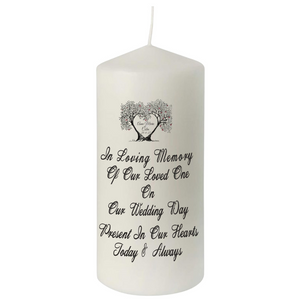 Tree of Life Personalised Wedding Candles, Personalised Gift