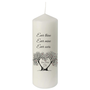 Tree of Life Personalised Wedding Candles, Personalised Gift