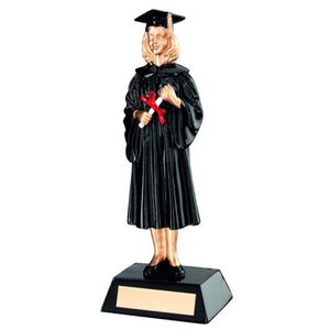 Blk|Gold Resin Graduate Figure , Personalised Gift