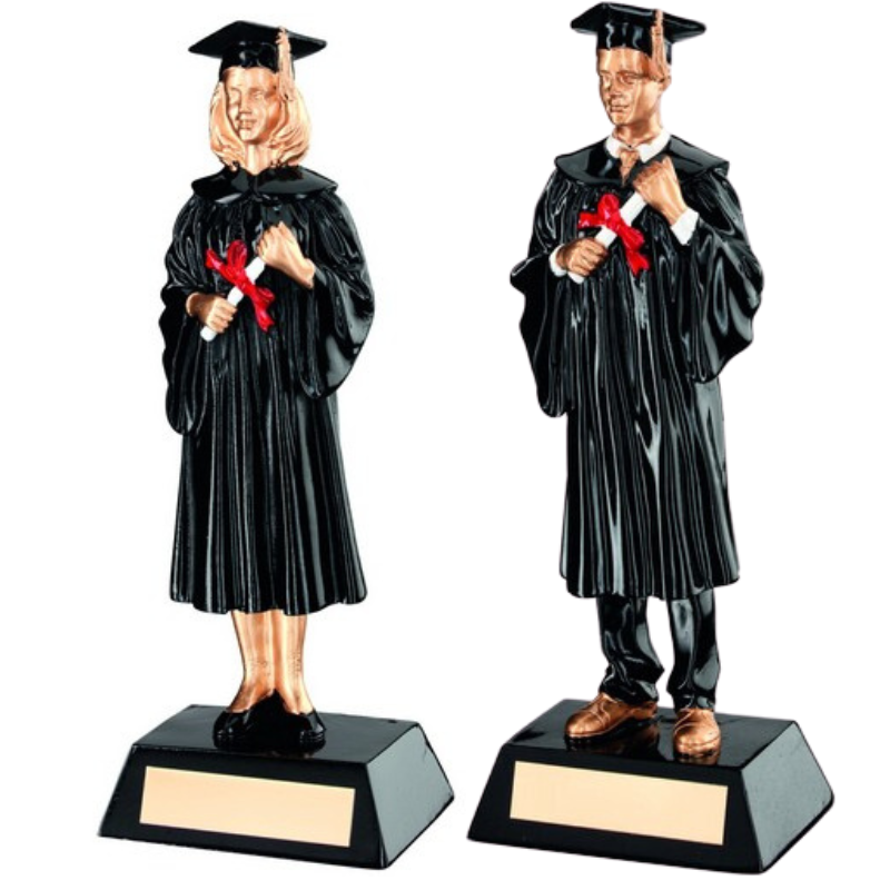 Blk|Gold Resin Graduate Figure , Personalised Gift