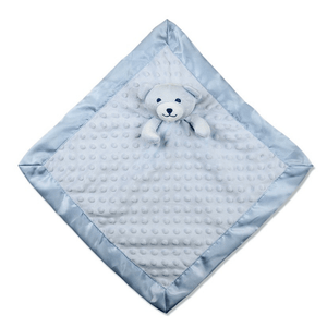 Bear Comfort Blanket With Dimples & Satin Trim, Personalised Gift