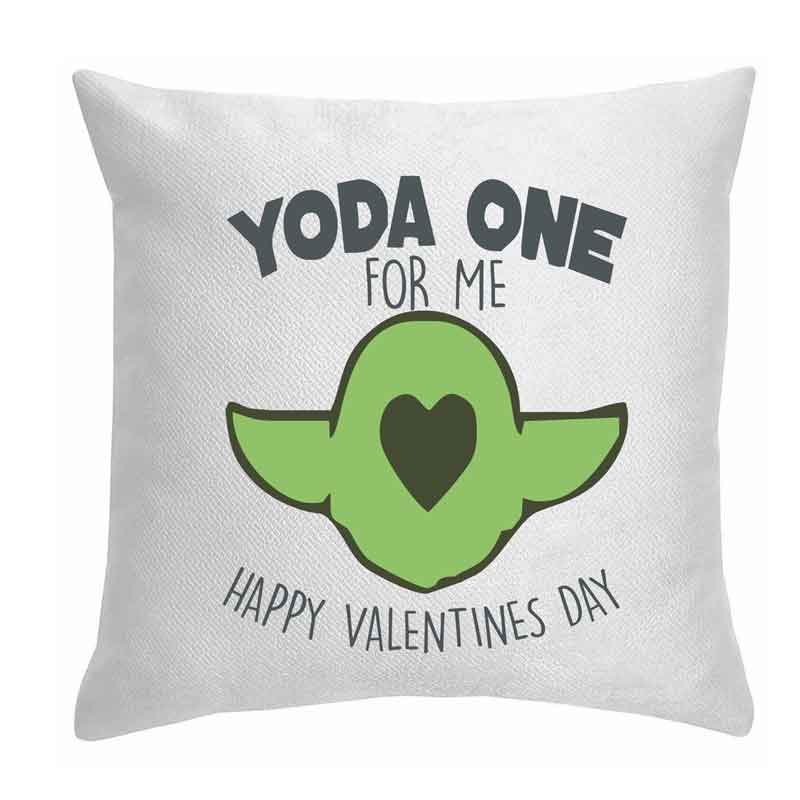 Yoda Valentines Cushion, Persoalised Gift