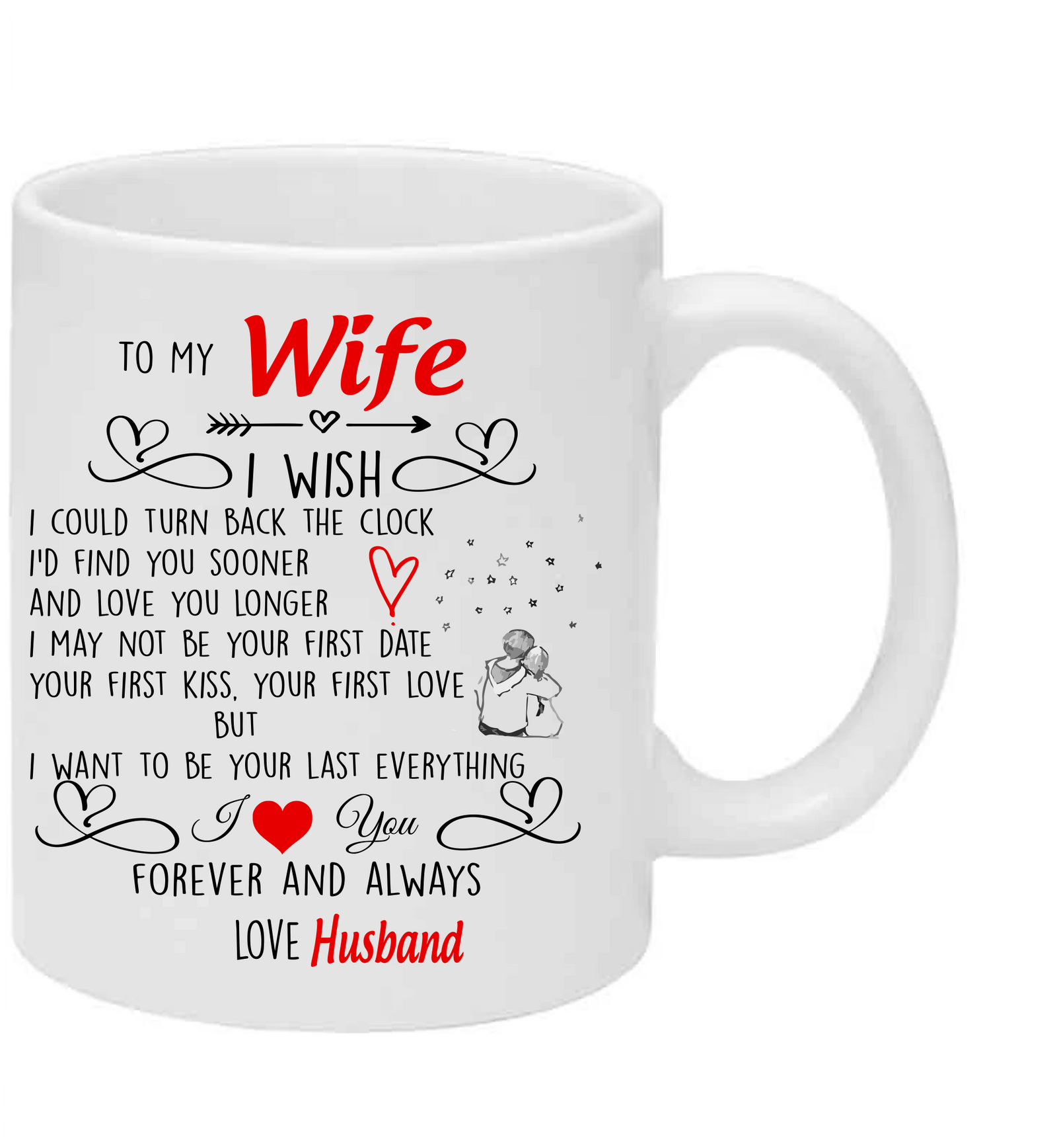 Valentines Mug (I wish), Personalised Gift