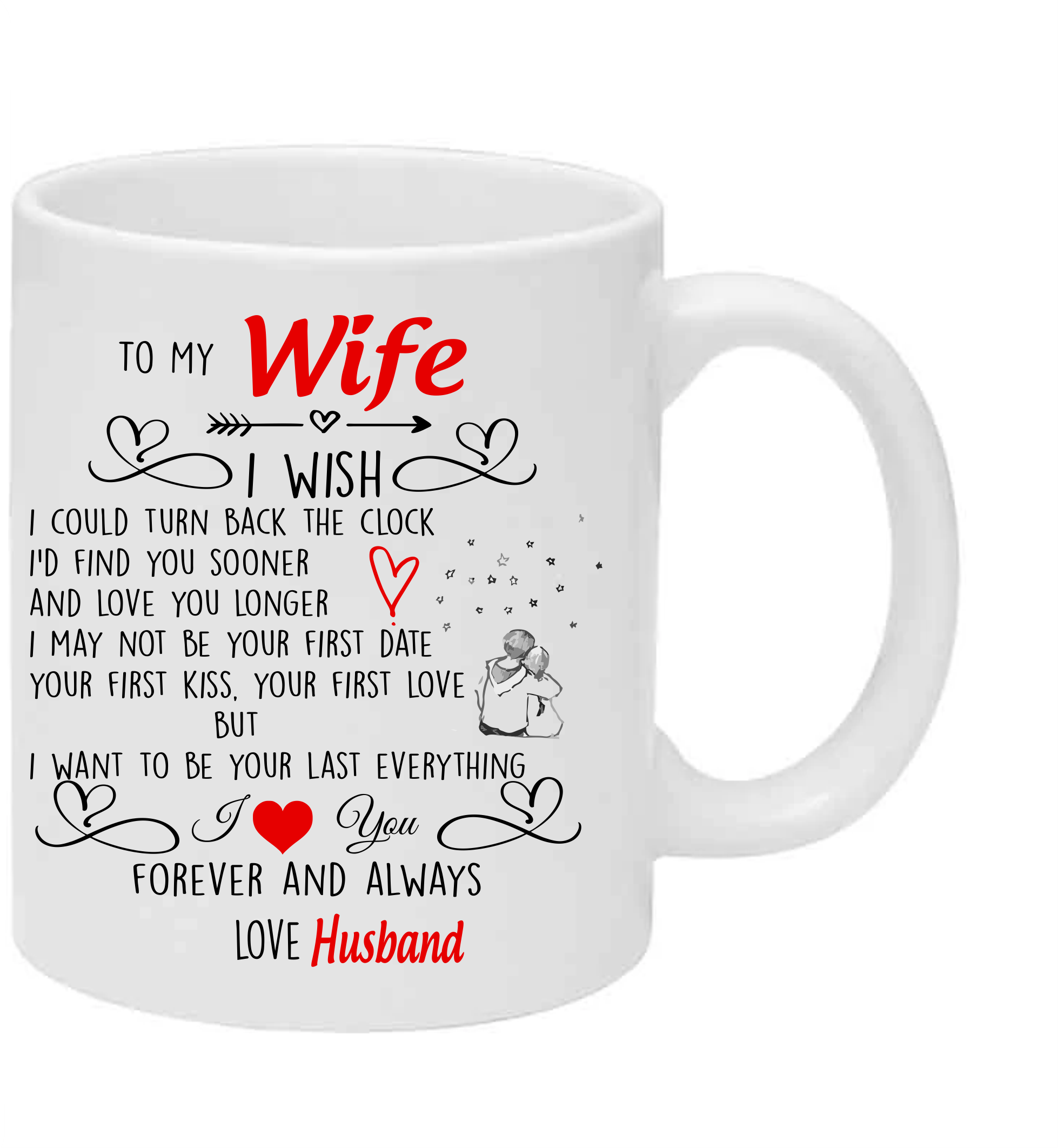 Valentines Mug (I wish), Personalised Gift