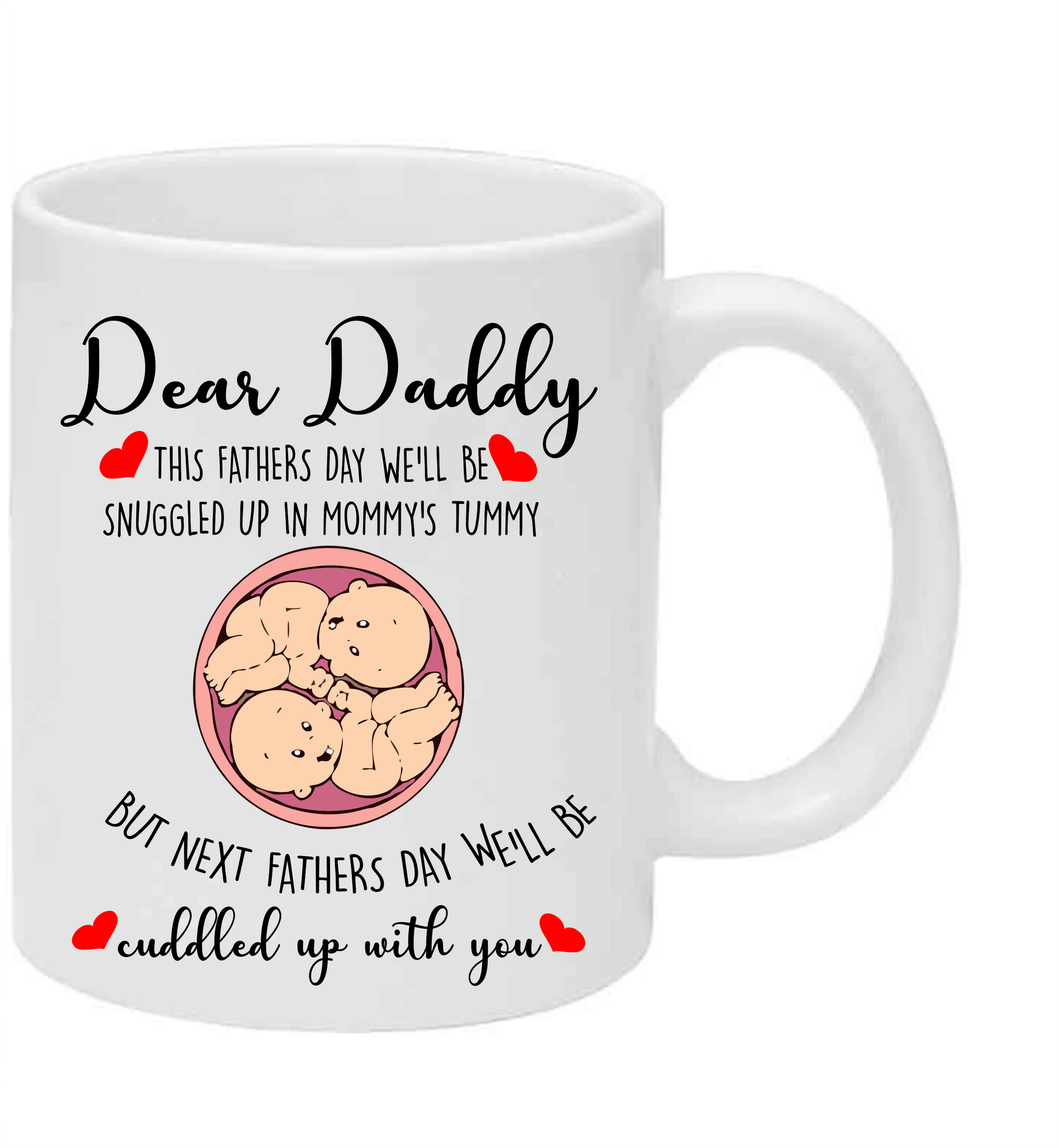 Father's Day Baby Bump Twins Mug