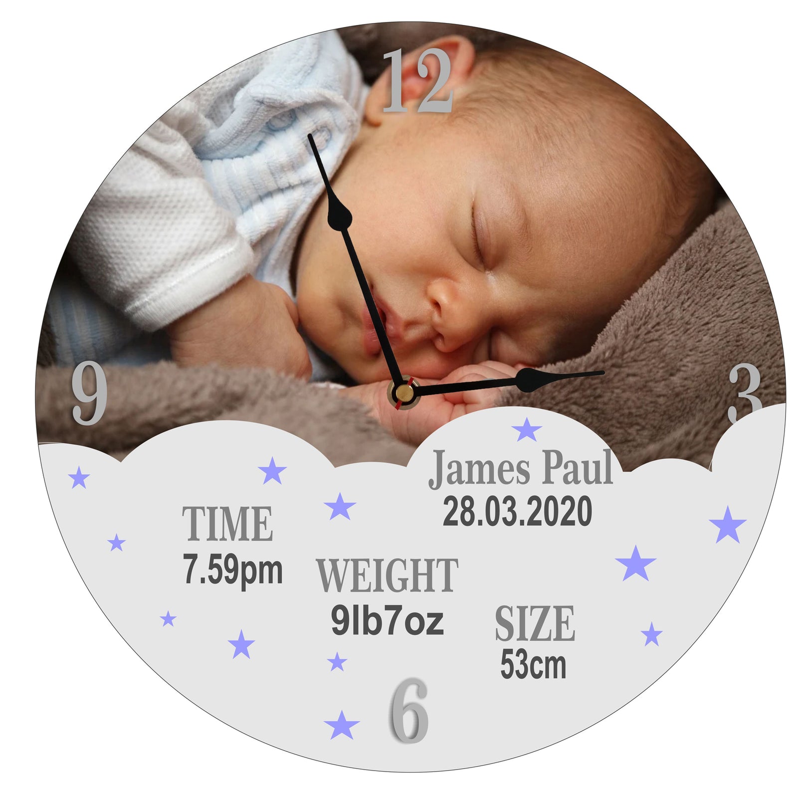 Baby Clock, Personalised Gift
