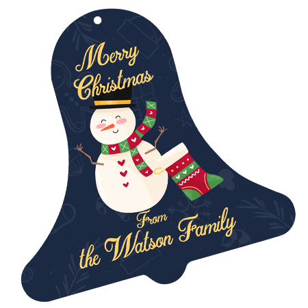 Bell Photo Christmas Decoration, Personalised Gift