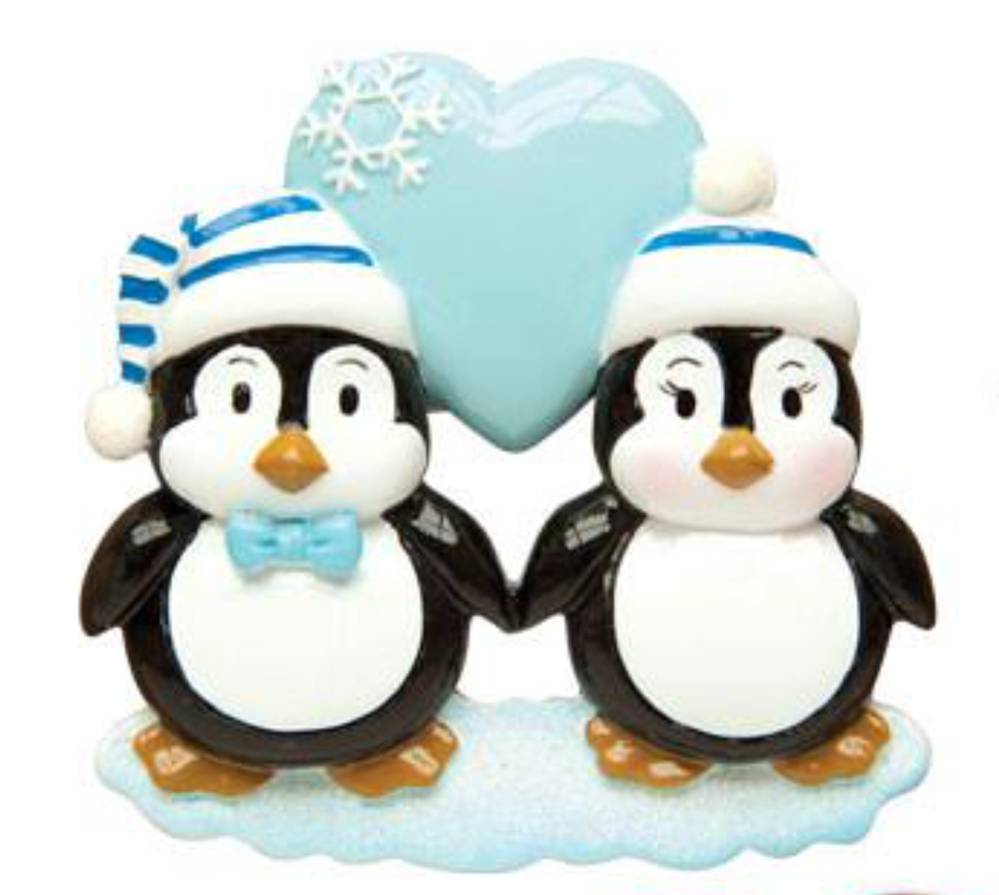 Penguin Couple Christmas Decoration - Personalise It