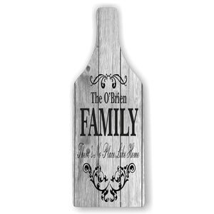 Personalised Bottle Shape glass Cutting Board - Personalise It