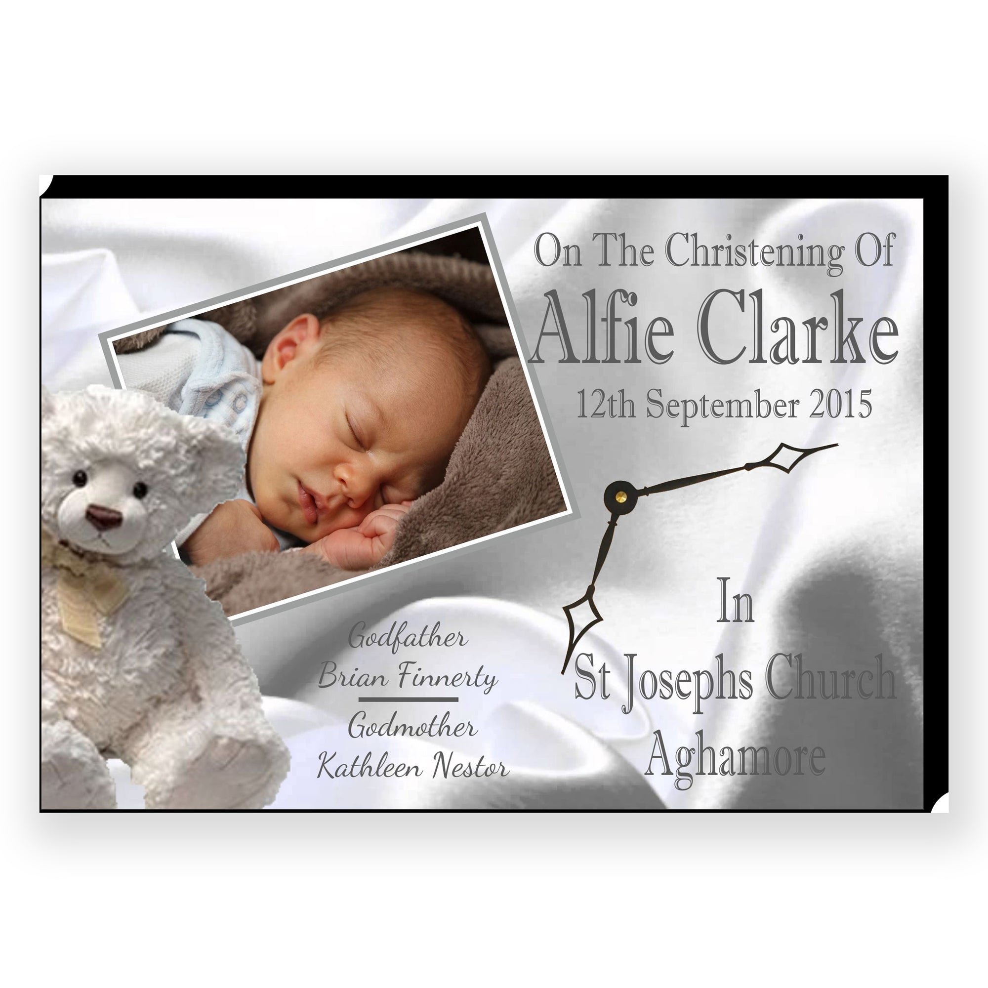 Personalised Christening Clock - Personalise It