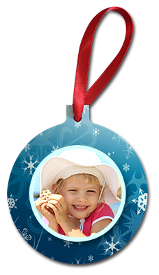 Round Photo Christmas Decorations, Personalised Gift