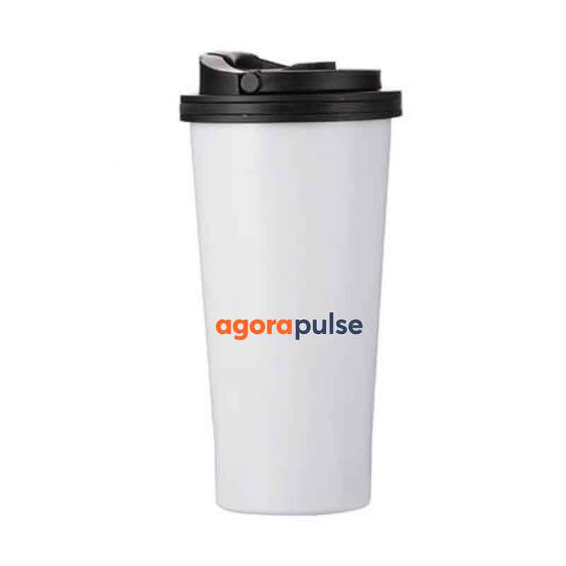 AgoraPulse Thermos Coffee Cup Re Branded