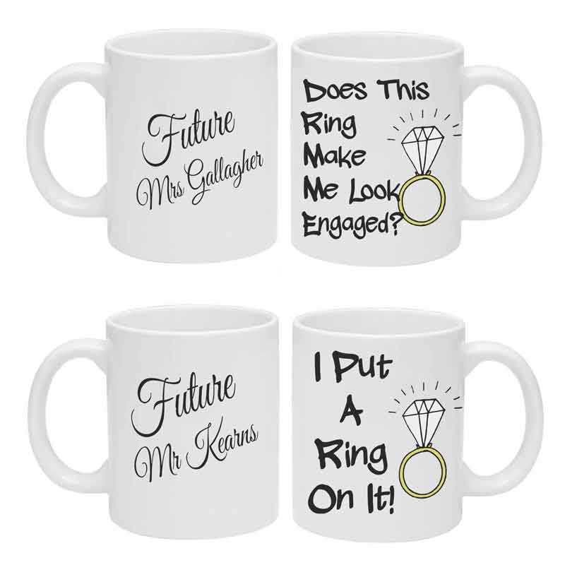 Engagement Mugs Personalised Gift