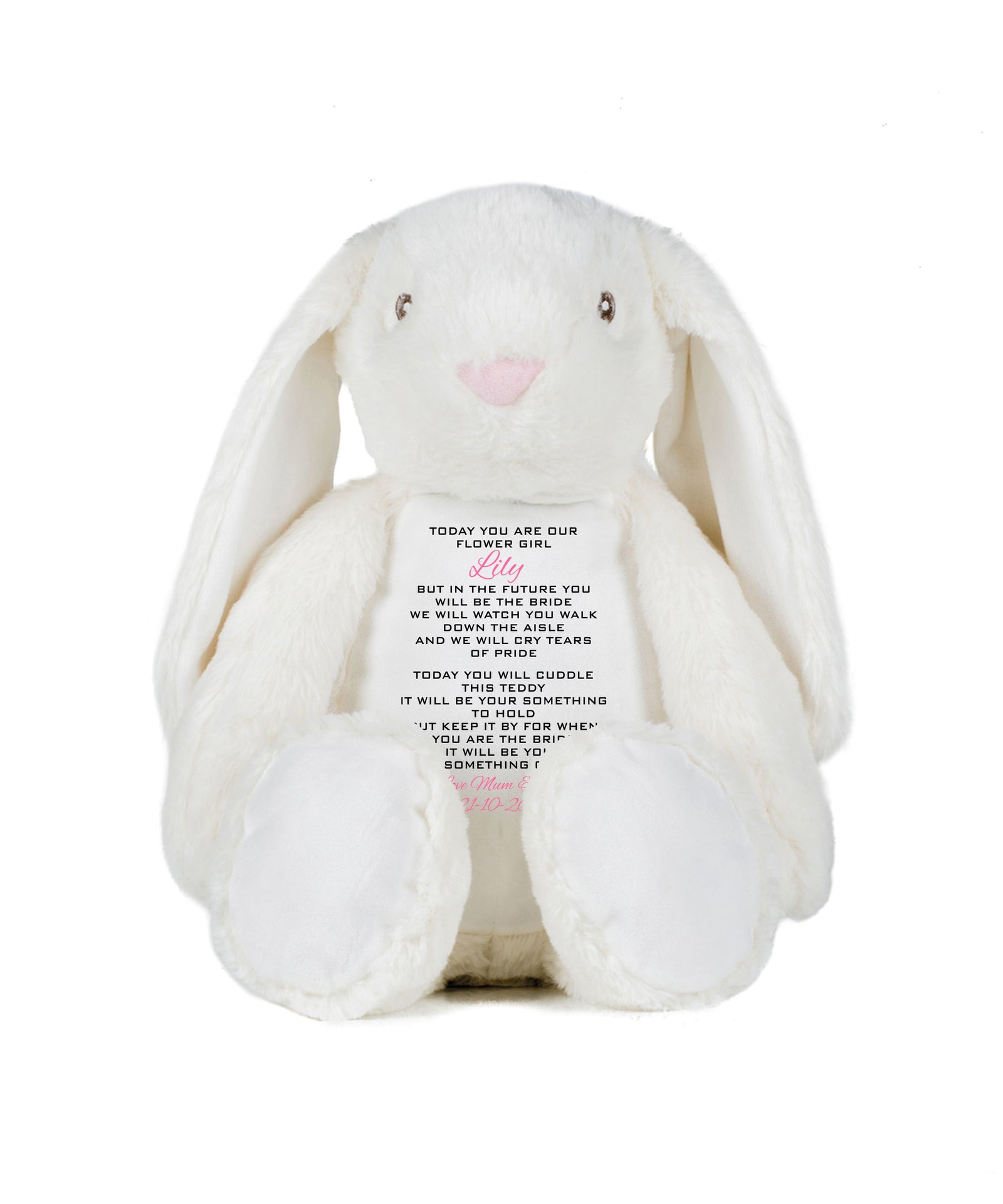 Flowergirl Bunny, Personalised Gift