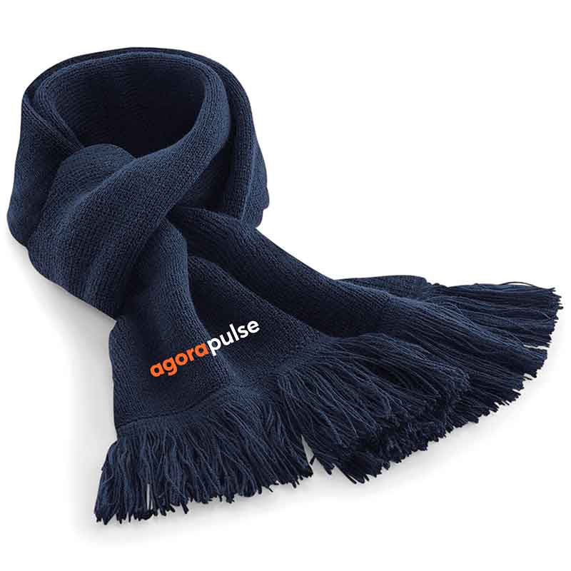 AgoraPulse Knitted Scarf Re Branded