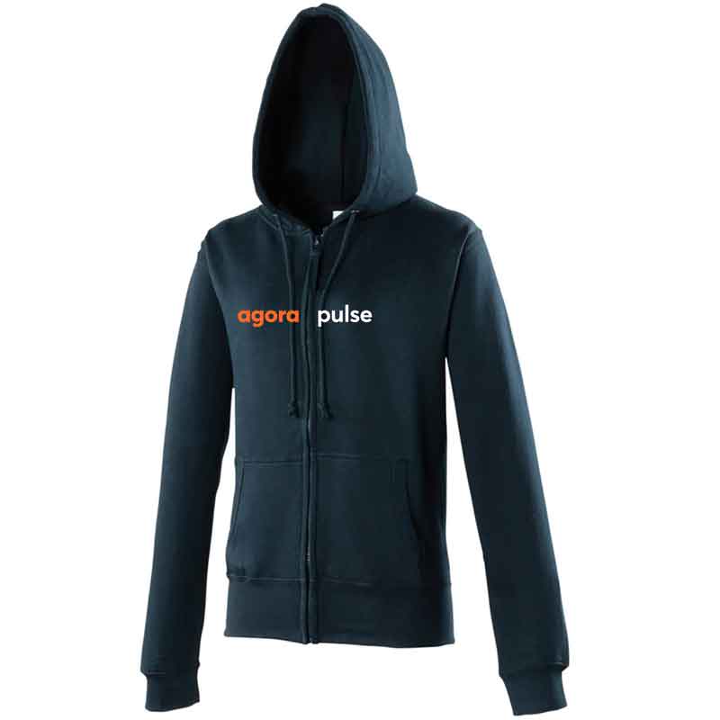 Ladies Zipped Hoodie Re Branded
