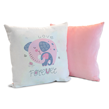 love forever soft cushion pink