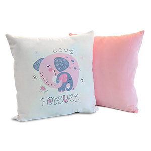 love forever soft cushion pink