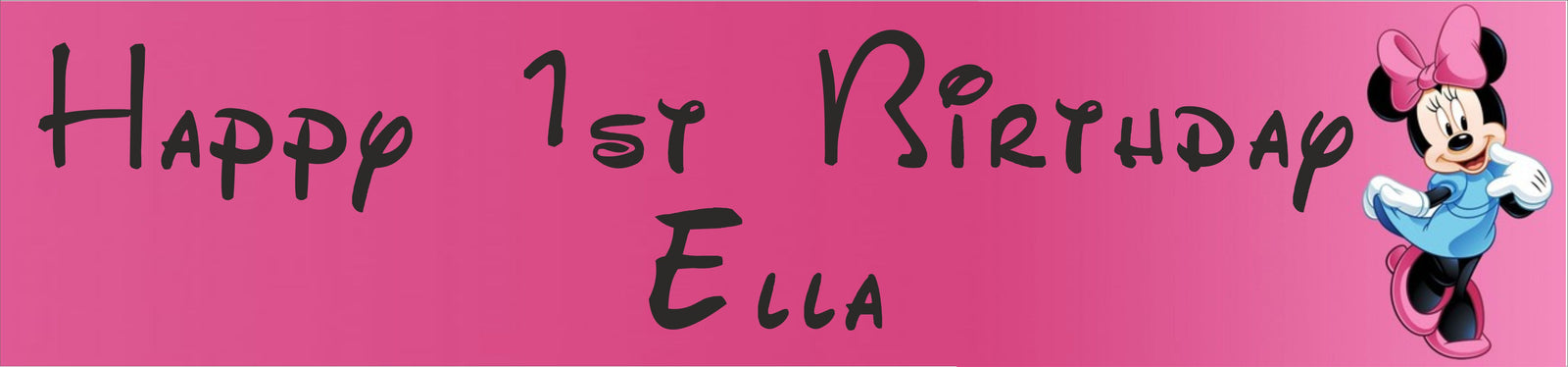 Birthday Banner (Mini Mouse) Personalised Gift