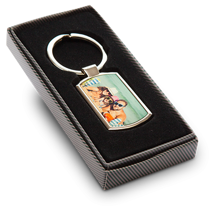 Rectangle Silver Keyring, Personalised Gift