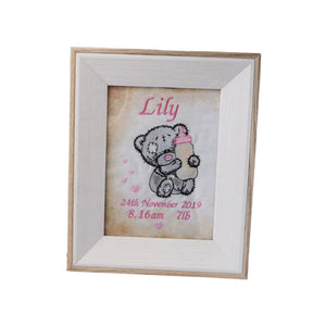 Embroidered Baby Frames, Personalised Gift