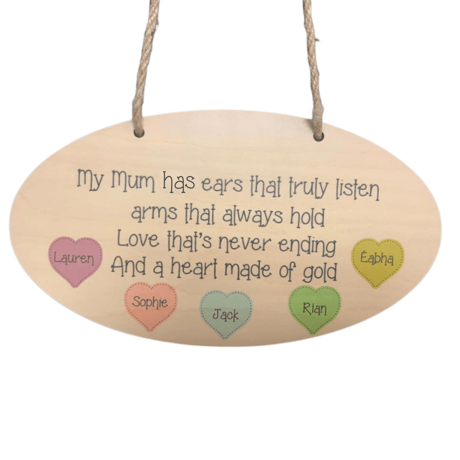 Mothers Day Oval Plaque, Personalised Gift