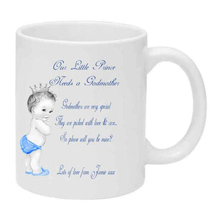 Will You Be My God Parent Mug, Personalised Gift