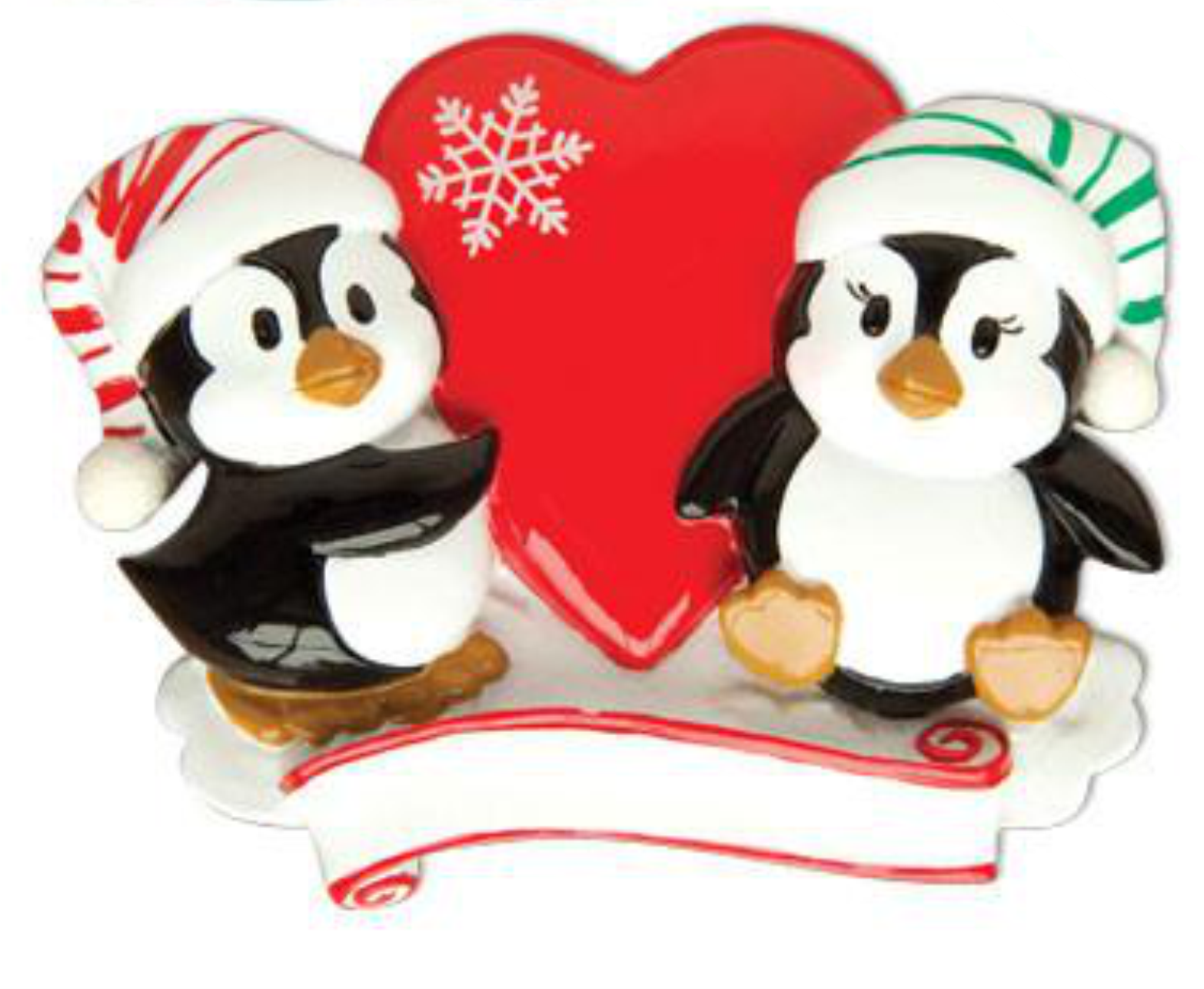 Penguin Couple Christmas Decoration - Personalise It
