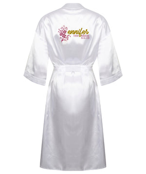 Womens Satin Kimono Robe - Personalise It