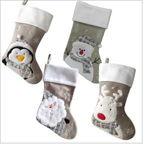 Deluxe Silver Fluffy Christmas Stockings, Personalised Gift