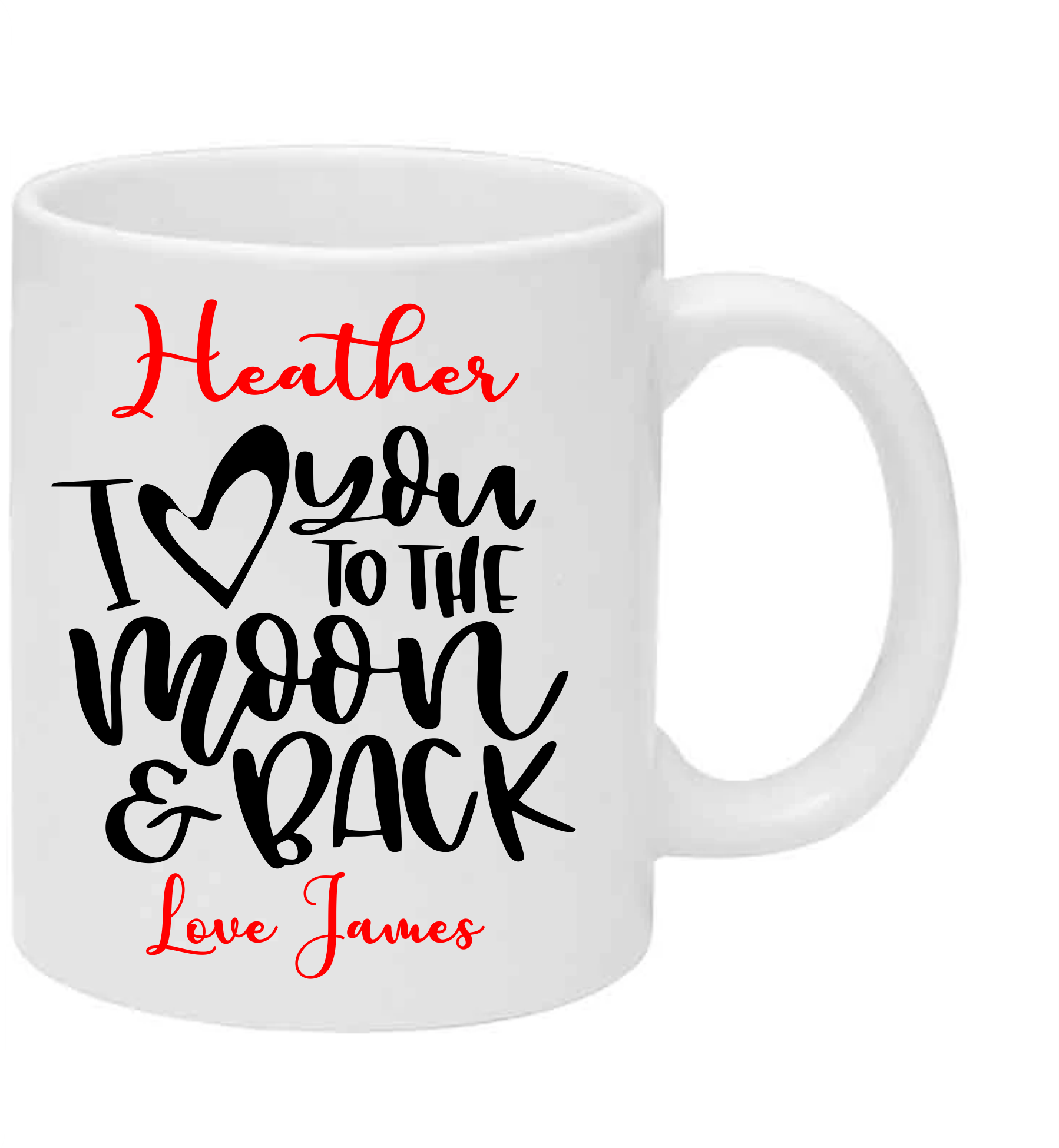 Valentines Mug (to the moon), Personalised Gift