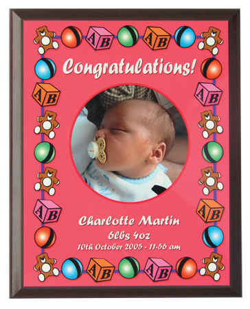 Rectangular Photo Plaque Cherry - Personalise It