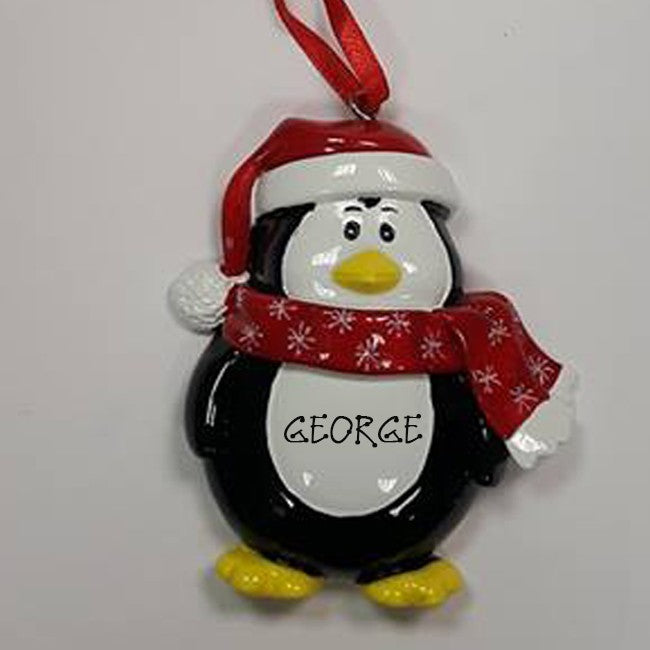 Penguin Christmas Decoration - Personalise It
